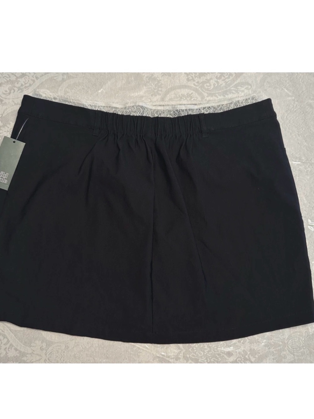 wild fable Black Elastic-Waist Mini Skirt